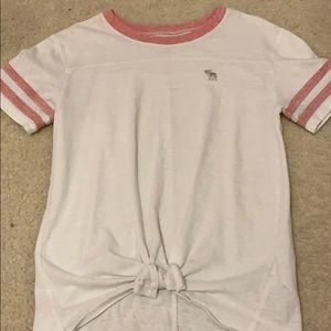 Abercrombie Kids Jersey Pink Icon tee with knot